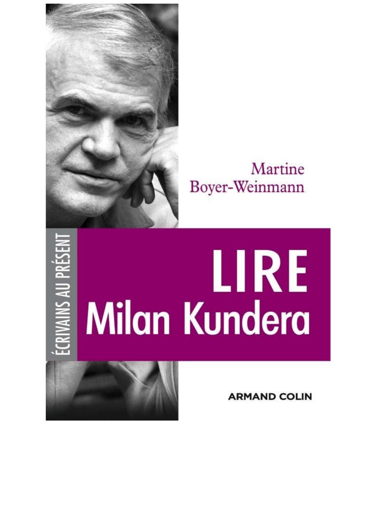 Lire Milan Kundera
